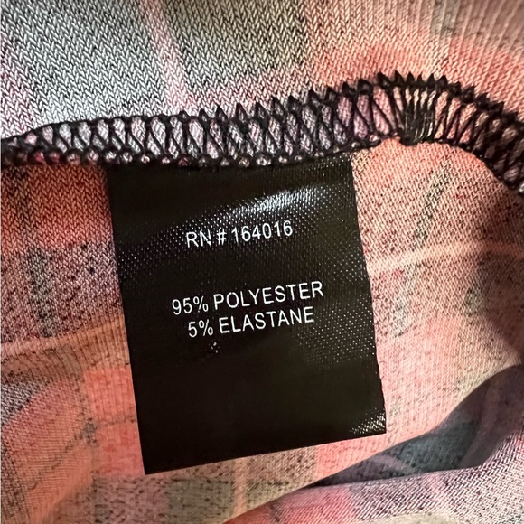 NWT Calessa Color Block Print Long Sleeves Half Zip Layered Twofer Tunic Medium - Picture 8 of 9